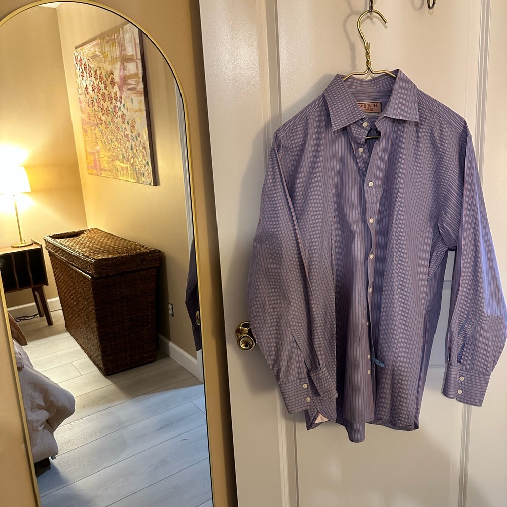 Men's Blue Striped Shirt